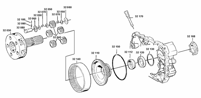 ZF 16S1650 Детали коробки передач Комплект планетарной передачи 0091232022